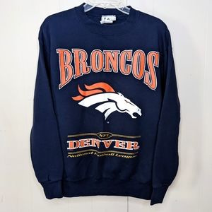 Vintage Broncos Navy Blue Crewneck Sweatshirt